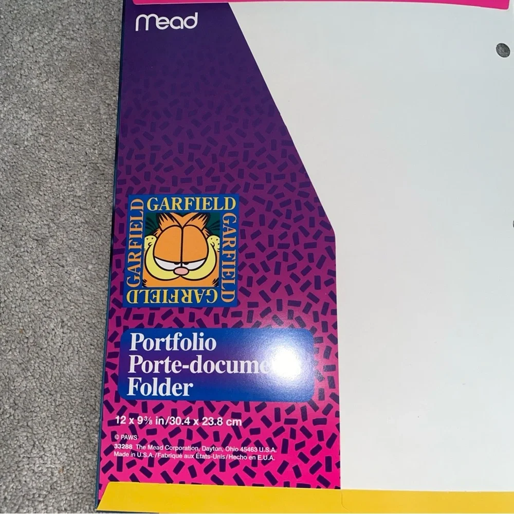 Vintage GARFIELD Mead Portfolio Folder MY MOOD MY BUSINESS‎